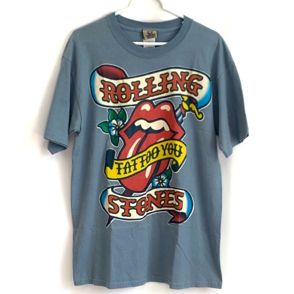Liquid Blue Other - Men’s THE ROLLING STONES Liquid Blue 2003 Tattoo You TShirt - Size Large